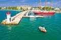 Zadar turquoise sea harbor view