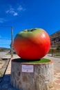Tomato monument in Zafaraya, Spain on August 25, 2024 Royalty Free Stock Photo