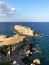 Zafer Burnu. The easternmost tip of Cyprus. Karpaz peninsula, Cyprus. Mobile photo Royalty Free Stock Photo