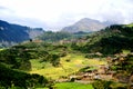 Zagana , A Tibetan village surrounded by mountains Royalty Free Stock Photo