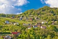 Zagorje hills vineyards and cottages Royalty Free Stock Photo