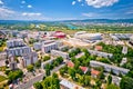 Zagreb. Aerial view of Novi Zagreb and Arena sports hall