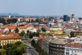 Zagreb, Capital of Croatia aerial view - colorful rooftops and c
