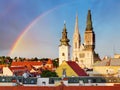 Zagreb, cathedral in Croatia Royalty Free Stock Photo