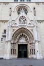 Zagreb Cathedral on Kaptol, Croatia. Entrance to the church