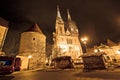 Zagreb cathedral night christmas view Royalty Free Stock Photo