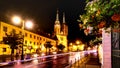 Zagreb Cathedral night Royalty Free Stock Photo