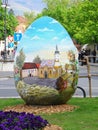 Zagreb Cathedral Square with the Giant Painted Easter Egg