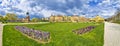 Zagreb central railway station and Tomislav square park panoramic view