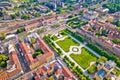 Zagreb central train station and King Tomislav square aerial view