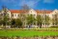 Building of the Faculty of Law of the University of Zagreb located at the Republic of Croatia Square in a beautiful spring day