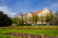 Building of the Faculty of Law of the University of Zagreb located at the Republic of Croatia Square in a beautiful spring day
