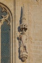 Detail of the facade with sculptures on the cathedral in Zagreb Royalty Free Stock Photo