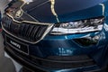 Zagreb, Croatia, April 12, 2018: Zagreb Auto Show exhibition SKODA