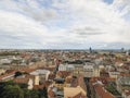 Aerial view from clock tower of Zagreb Croatia architecture city town Royalty Free Stock Photo