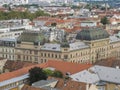 Aerial view from clock tower of Zagreb Croatia architecture city town Royalty Free Stock Photo