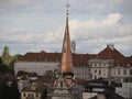 Aerial view from clock tower of Zagreb Croatia architecture city town Royalty Free Stock Photo