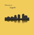 Zagreb, Croatia city silhouette