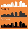 Zagreb, Croatia city silhouette