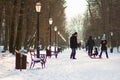 Winter scene from Maksimir park, Zagreb, Croatia