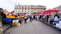 Dolac Market street view in Zagreb city, Croatia. Balkan European Country. Holidays