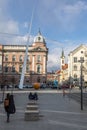 Zagreb, Croatia - February 2021. A picturesque tourist promenade in the medieval center of the Croatian capital