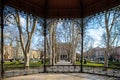 Zagreb, Croatia - February 2021. A picturesque tourist promenade in the medieval center of the Croatian capital