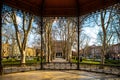 Zagreb, Croatia - February 2021. A picturesque tourist promenade in the medieval center of the Croatian capital