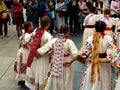 Folk dancers at the main city square in Zagreb, Croatia