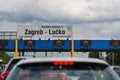 Zagreb Lucko Pay toll on freeway