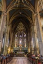 ZAGREB, CROATIA - JUNE 13, 2019: Interior of Zagreb cathedral, Croat Royalty Free Stock Photo