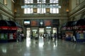 Interior of Departures hall of Zagreb Glavni Kolodvor, Central train station, with its arrivals board.