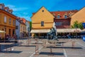 Zagreb, Croatia, June 30, 2023: Statue of Petrica Kerempuh in th