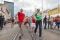 15th Zagreb pride. LGBTIQ activists dancing at the main square.