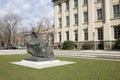 ZAGREB, CROATIA - MARCH 2015: Statue of famous Croatian writer Marko Marulic
