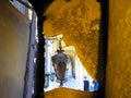 View from inside a lantern in Mirogoj cemetery Zagreb, Croatia