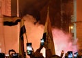 Anti covid protest Ban Jelacic Square, Zagreb, Croatia