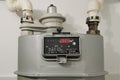 Close-up photo of domestic natural gas meter Royalty Free Stock Photo