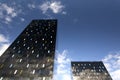 ZAGREB, CROATIA - OCTOBER 2014: Black skyscrapers in Zagreb.