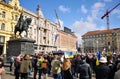 Peaceful Protest Against War in Ukraine in Zagreb Croatia