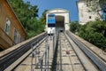 Zagreb funicular or cable car at historic center of croatian capital Royalty Free Stock Photo