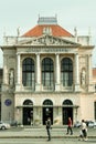 Zagreb Glavni Kolodvor, Central train station, with passengers in front.