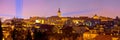Zagreb historic upper town night view Royalty Free Stock Photo