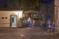 Zagreb promenade at night