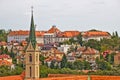 Zagreb rooftops and church tower Royalty Free Stock Photo