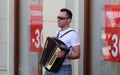 Zagreb Street Musician / Accordionist Singing