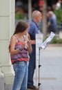 Zagreb Street Musician / Girl Playing Flute