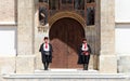Zagreb Tourist Attraction / Cravat Regiment Guards Royalty Free Stock Photo