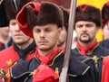 Zagreb Tourist Attraction / Cravat Regiment / 17th Century Croatian Army Royalty Free Stock Photo