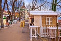 Zagreb upper town Christmas market street view Royalty Free Stock Photo